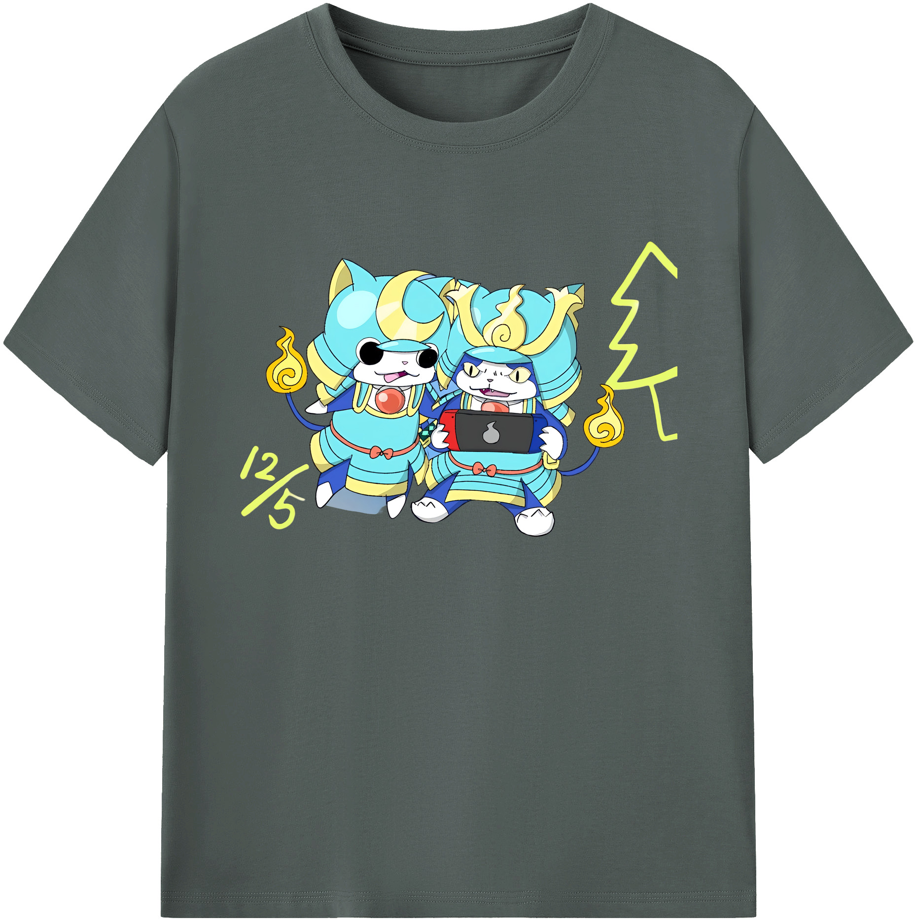 （画像用） 妖怪ウォッチ Yo-kai Watch 綿100％ メンズ半袖Tシャツ｜肌触りやわらか＆通気性